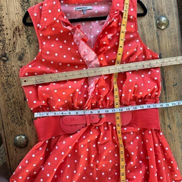 Bailey Blue Polka Dot Orange Dress ‎ Size 2X - Picture 2 of 9